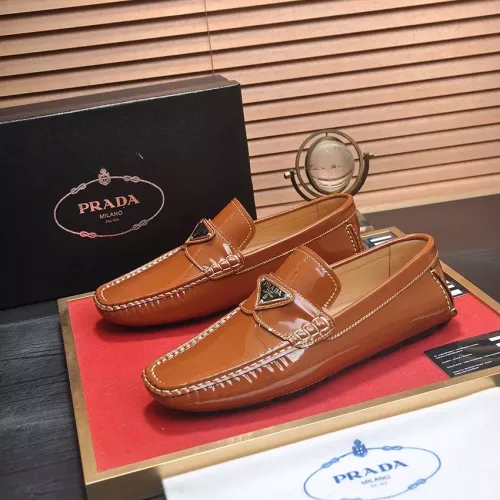 Wholesale Prada Leather Shoes For Men #1274986 $80.00 USD, Wholesale Quality Replica Prada Leather Shoes