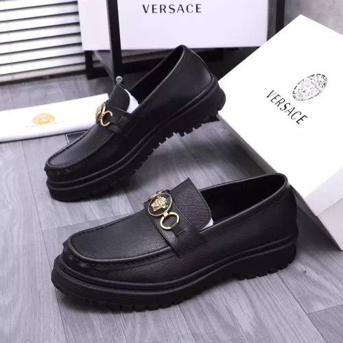 Replica Versace Leather Shoes For Men #1275006 $88.00 USD for Wholesale