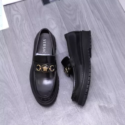 Wholesale Versace Leather Shoes For Men #1275007 $88.00 USD, Wholesale Quality Replica Versace Leather Shoes