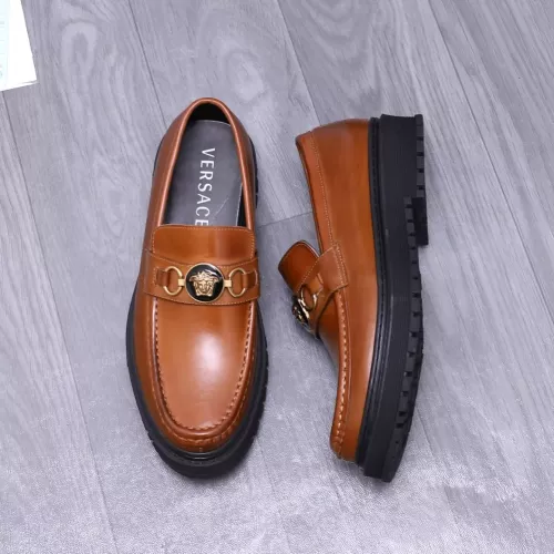 Wholesale Versace Leather Shoes For Men #1275016 $88.00 USD, Wholesale Quality Replica Versace Leather Shoes