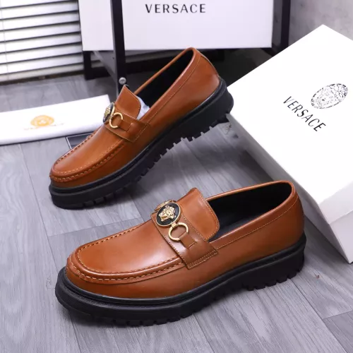 Replica Versace Leather Shoes For Men #1275016 $88.00 USD for Wholesale