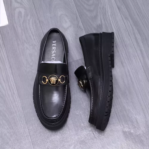 Wholesale Versace Leather Shoes For Men #1275017 $88.00 USD, Wholesale Quality Replica Versace Leather Shoes