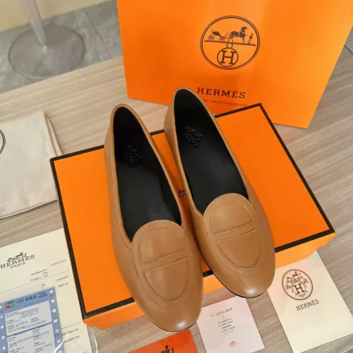 Replica Hermes Leather Shoes For Women #1275335 $108.00 USD for Wholesale