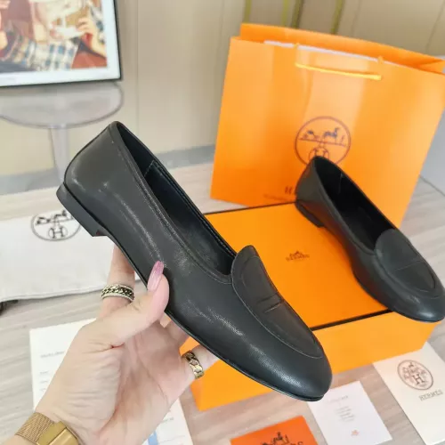 Replica Hermes Leather Shoes For Women #1275336 $108.00 USD for Wholesale