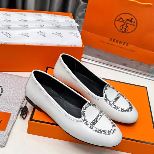 Replica Hermes Leather Shoes For Women #1275409 $108.00 USD for Wholesale