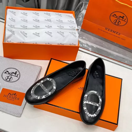 Replica Hermes Leather Shoes For Women #1275410 $108.00 USD for Wholesale