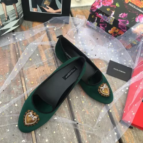 Replica Dolce & Gabbana D&G Flat Shoes For Women #1275596 $130.00 USD for Wholesale