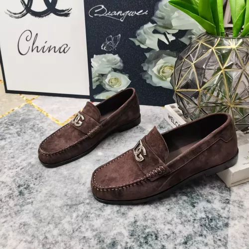 Replica Dolce & Gabbana D&G Leather Shoes For Women #1275861 $118.00 USD for Wholesale