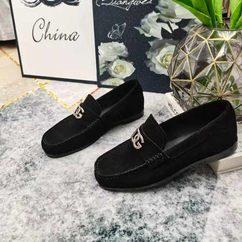 Replica Dolce & Gabbana D&G Leather Shoes For Women #1275862 $118.00 USD for Wholesale