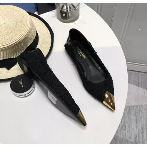 Wholesale Yves Saint Laurent YSL Flat Shoes For Women #1275947 $100.00 USD, Wholesale Quality Replica Yves Saint Laurent YSL Flat Shoes