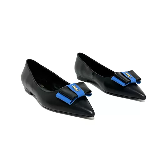 Wholesale Yves Saint Laurent YSL Flat Shoes For Women #1275998 $98.00 USD, Wholesale Quality Replica Yves Saint Laurent YSL Flat Shoes