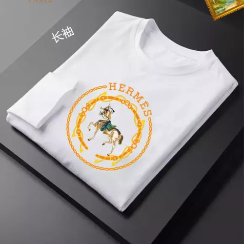 Replica Hermes T-Shirts Long Sleeved For Unisex #1276335 $34.00 USD for Wholesale