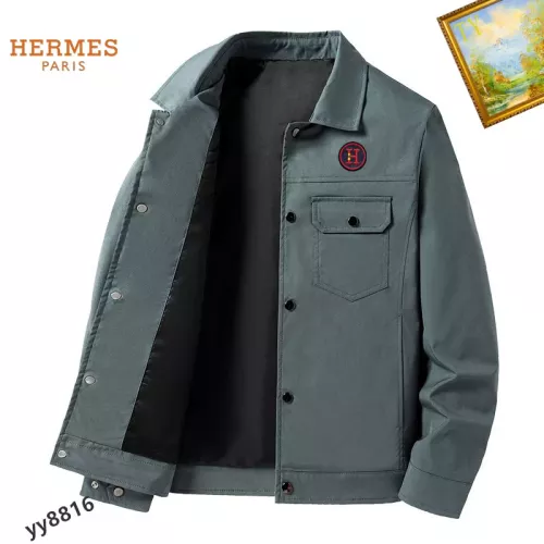 Wholesale Hermes Jackets Long Sleeved For Men #1276631 $60.00 USD, Wholesale Quality Replica Hermes Jackets