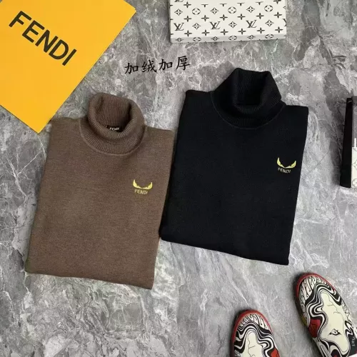 Replica Fendi Sweaters Long Sleeved For Men #1277563 $52.00 USD for Wholesale