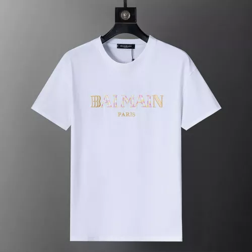 Wholesale Balmain T-Shirts Short Sleeved For Men #1277643 $25.00 USD, Wholesale Quality Replica Balmain T-Shirts