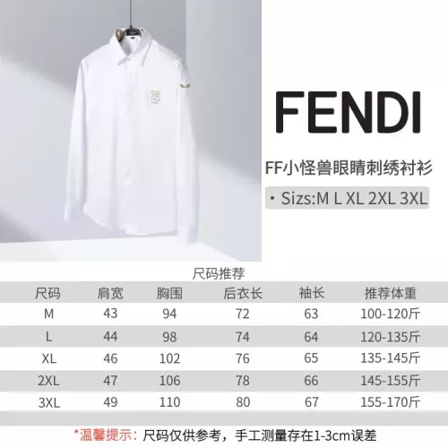 Replica Fendi Shirts Long Sleeved For Men #1277794 $60.00 USD for Wholesale