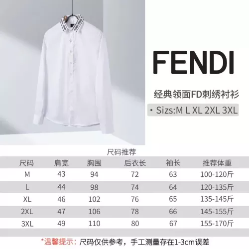 Replica Fendi Shirts Long Sleeved For Men #1277798 $68.00 USD for Wholesale