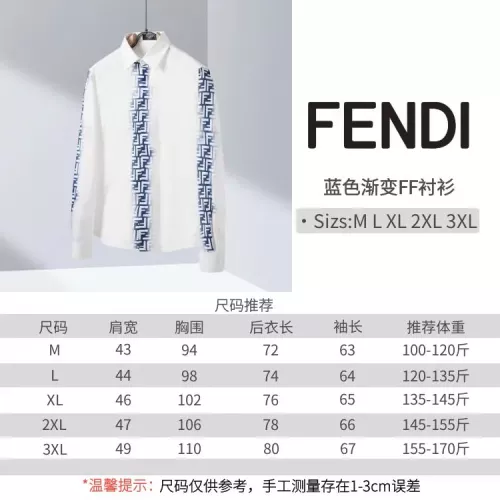 Replica Fendi Shirts Long Sleeved For Men #1277817 $72.00 USD for Wholesale