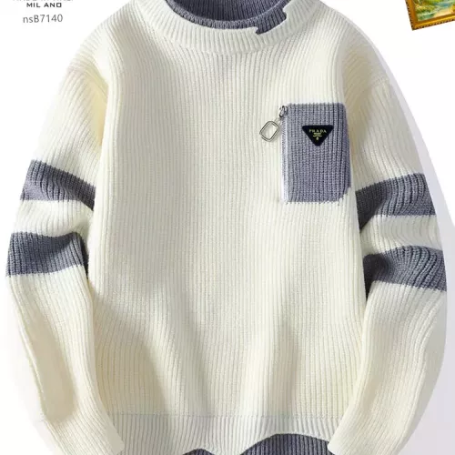 Wholesale Prada Sweater Long Sleeved For Men #1278783 $48.00 USD, Wholesale Quality Replica Prada Sweater