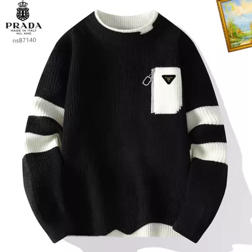 Wholesale Prada Sweater Long Sleeved For Men #1278785 $48.00 USD, Wholesale Quality Replica Prada Sweater