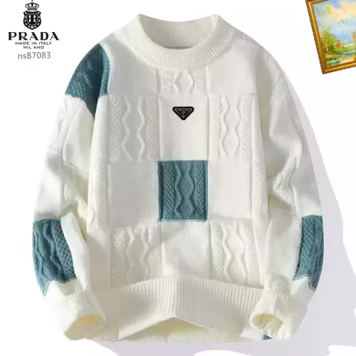 Wholesale Prada Sweater Long Sleeved For Men #1278827 $48.00 USD, Wholesale Quality Replica Prada Sweater