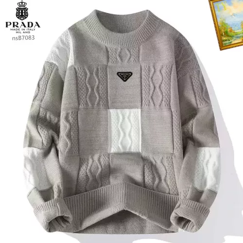 Wholesale Prada Sweater Long Sleeved For Men #1278828 $48.00 USD, Wholesale Quality Replica Prada Sweater