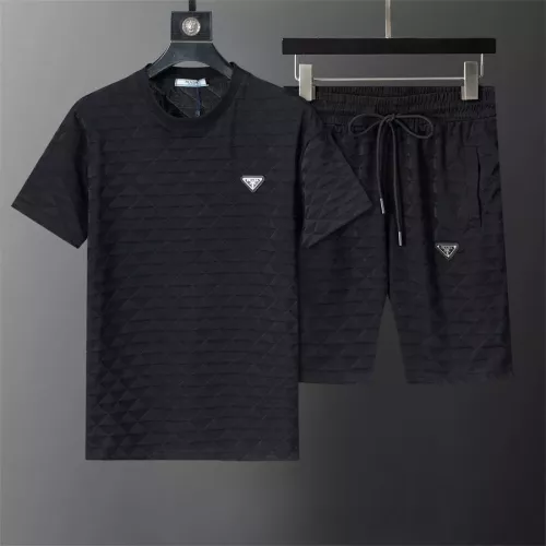 Wholesale Prada Tracksuits Short Sleeved For Men #1278860 $42.00 USD, Wholesale Quality Replica Prada Tracksuits