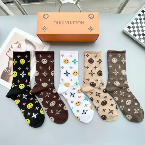 Replica Louis Vuitton LV Socks #1279218 $29.00 USD for Wholesale