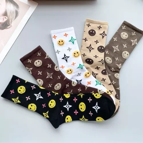 Replica Louis Vuitton LV Socks #1279218 $29.00 USD for Wholesale