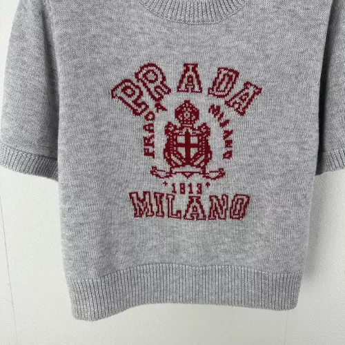 Replica Prada Sweater Short Sleeved For Women #1279498 $80.00 USD for Wholesale