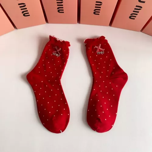 Replica MIU MIU Socks #1279703 $29.00 USD for Wholesale