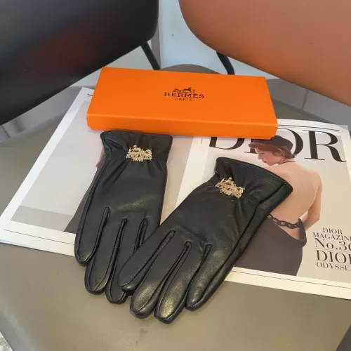 Replica Hermes Gloves For Women #1279777 $45.00 USD for Wholesale