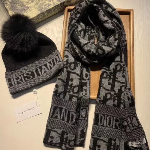 Replica Christian Dior Hat and Scarf Set #1279807 $60.00 USD for Wholesale