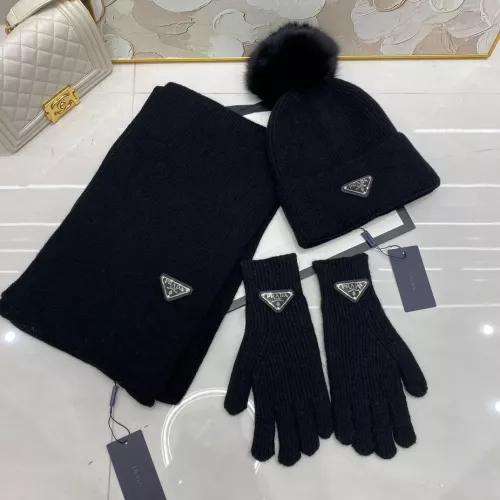 Wholesale Prada Hat and Scarf and Glove Set #1279933 $48.00 USD, Wholesale Quality Replica Prada Hat and Scarf and Glove Set