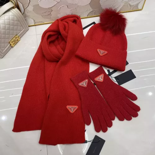 Replica Prada Hat and Scarf and Glove Set #1279934 $48.00 USD for Wholesale