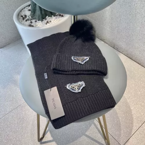 Wholesale Prada Hat and Scarf Set #1279936 $60.00 USD, Wholesale Quality Replica Prada Hat and Scarf and Glove Set