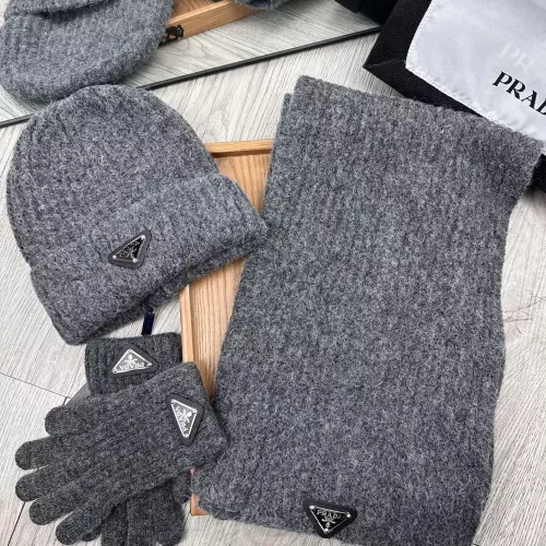 Wholesale Prada Hat and Scarf and Glove Set #1279942 $52.00 USD, Wholesale Quality Replica Prada Hat and Scarf and Glove Set