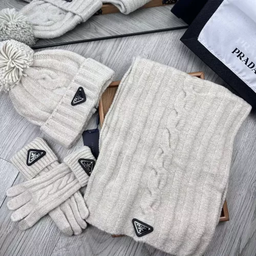 Wholesale Prada Hat and Scarf and Glove Set #1279945 $52.00 USD, Wholesale Quality Replica Prada Hat and Scarf and Glove Set