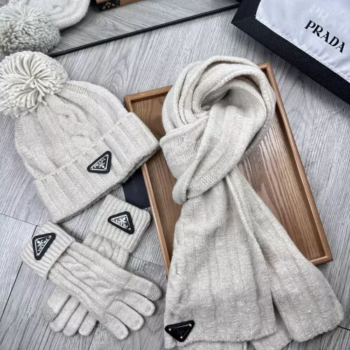 Replica Prada Hat and Scarf and Glove Set #1279945 $52.00 USD for Wholesale