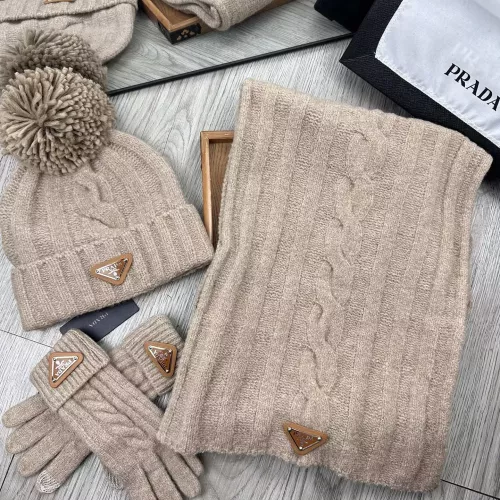 Wholesale Prada Hat and Scarf and Glove Set #1279946 $52.00 USD, Wholesale Quality Replica Prada Hat and Scarf and Glove Set