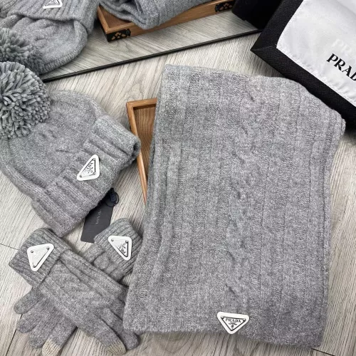 Wholesale Prada Hat and Scarf and Glove Set #1279947 $52.00 USD, Wholesale Quality Replica Prada Hat and Scarf and Glove Set