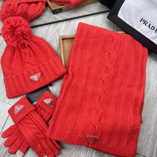 Wholesale Prada Hat and Scarf and Glove Set #1279951 $52.00 USD, Wholesale Quality Replica Prada Hat and Scarf and Glove Set