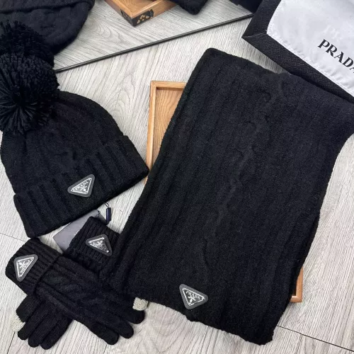 Wholesale Prada Hat and Scarf and Glove Set #1279952 $52.00 USD, Wholesale Quality Replica Prada Hat and Scarf and Glove Set