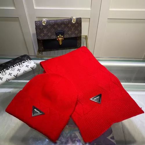 Wholesale Prada Hat and Scarf Set #1279957 $48.00 USD, Wholesale Quality Replica Prada Hat and Scarf and Glove Set