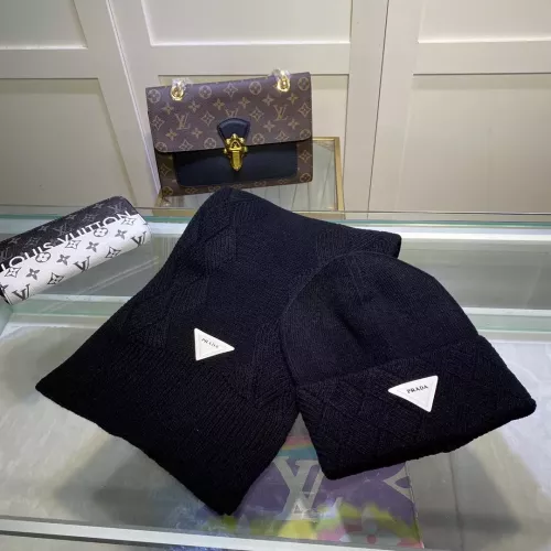 Wholesale Prada Hat and Scarf Set #1279958 $48.00 USD, Wholesale Quality Replica Prada Hat and Scarf and Glove Set