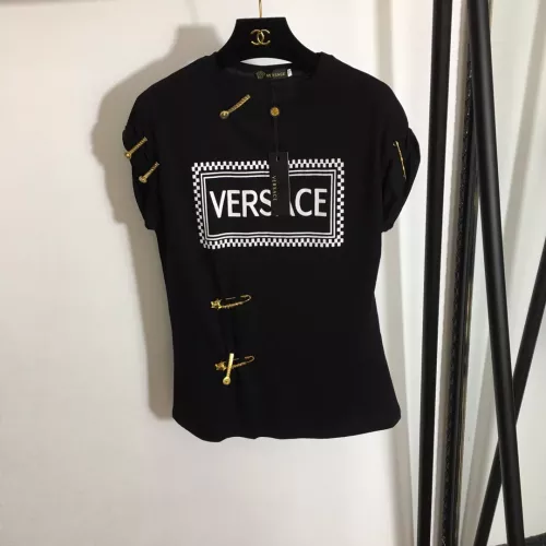 Wholesale Versace T-Shirts Short Sleeved For Women #1280053 $60.00 USD, Wholesale Quality Replica Versace T-Shirts