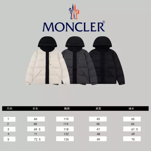 Replica Moncler Down Feather Coat Long Sleeved For Unisex #1280184 $165.00 USD for Wholesale