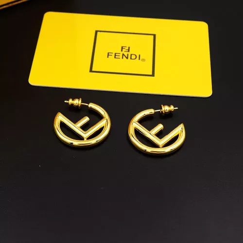 Wholesale Fendi Earrings For Women #1280488 $25.00 USD, Wholesale Quality Replica Fendi Earrings