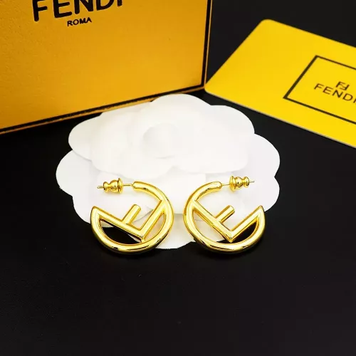 Replica Fendi Earrings For Women #1280488 $25.00 USD for Wholesale