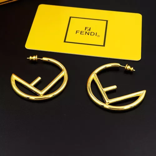 Wholesale Fendi Earrings For Women #1280490 $25.00 USD, Wholesale Quality Replica Fendi Earrings